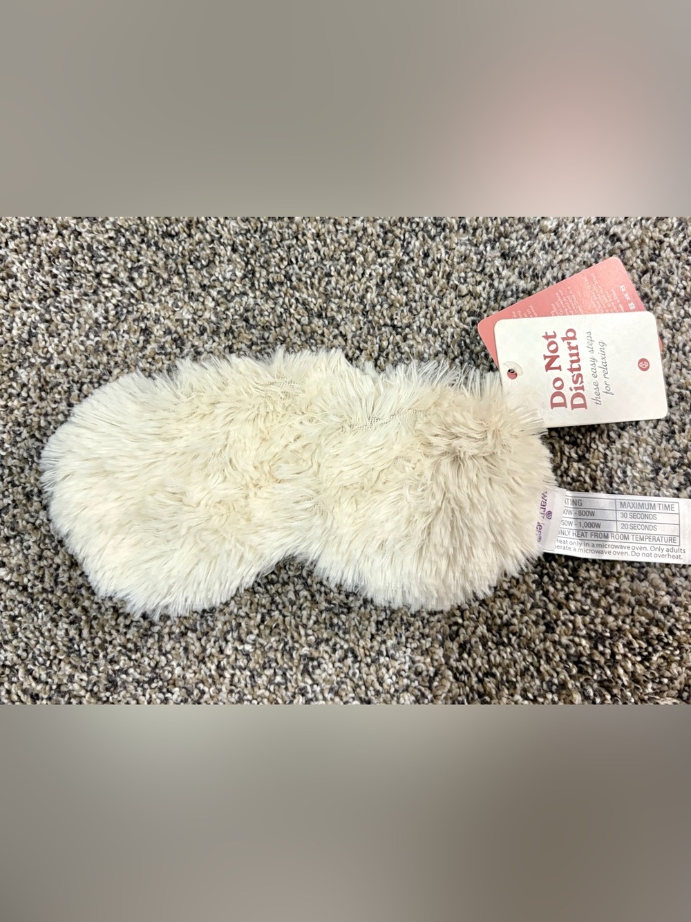 Warmies Plush Cream Faux Fur Sleep Mask